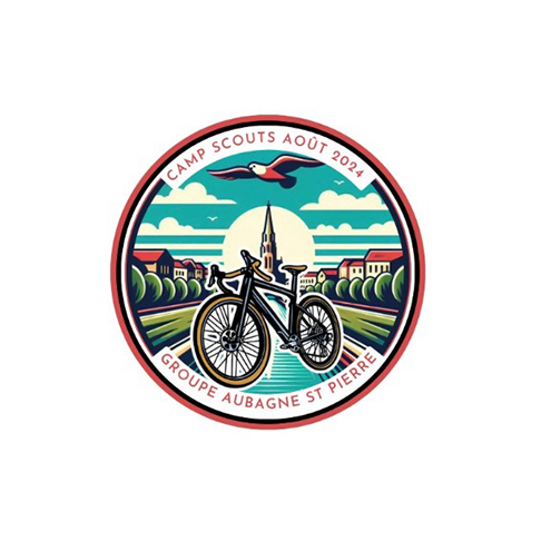 Logo camp scouts à vélo