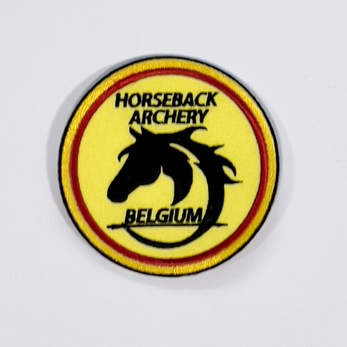 Écusson horseback archery Belgium au domaine du bois de serree