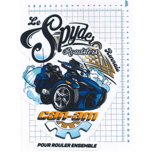 Bon à tirer écusson sublimé Spyder Raodsters