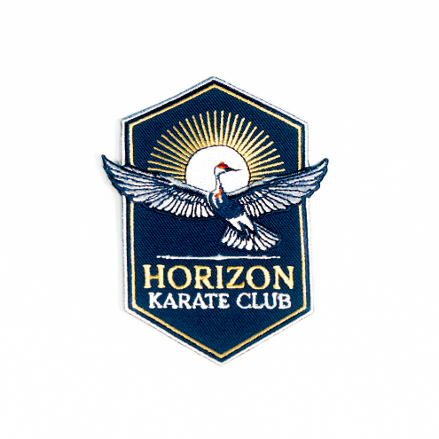 Écusson brodé pour le club de karaté Horizon