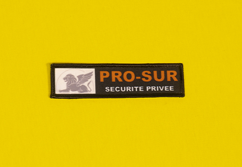 Écusson sublimé pour l'agence de sécurité Pro-Sur Securite Prrivée