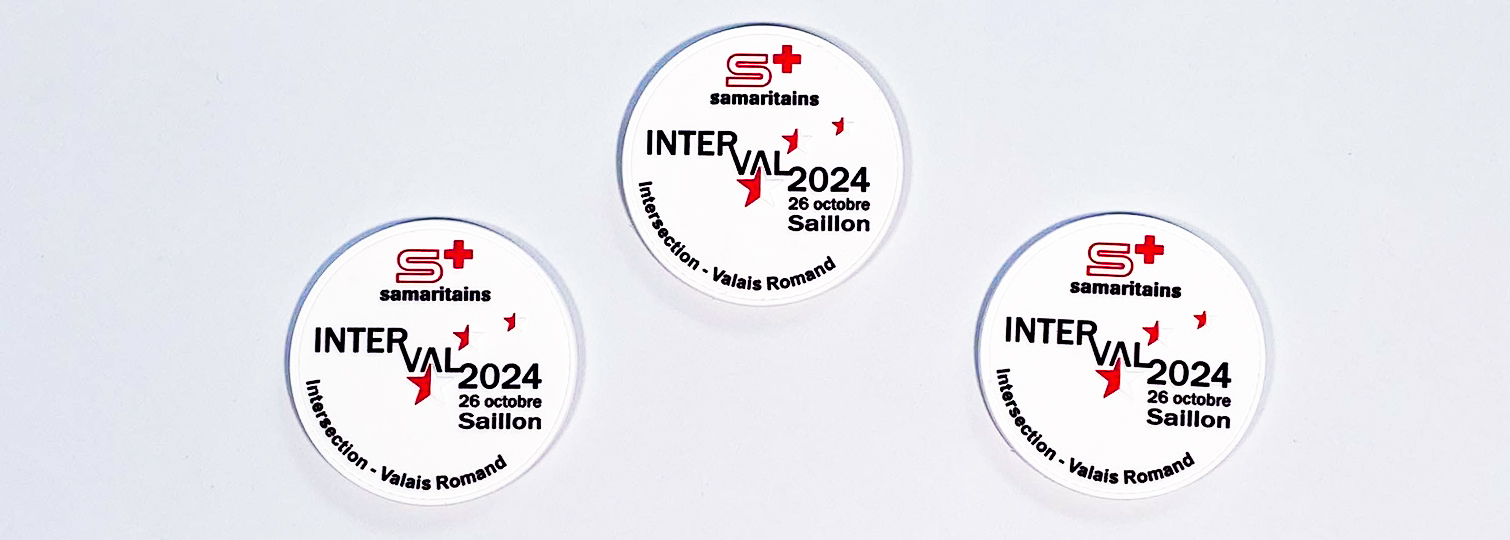 Combinaison d'écussons rond en PVC 3D Samaritains Interval 2024