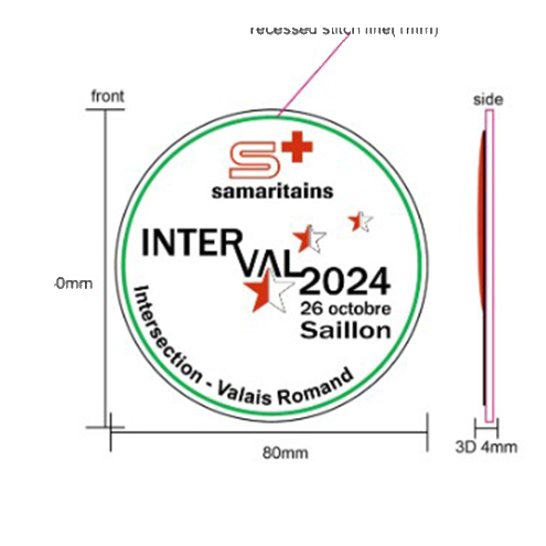 Bon à tirer écusson PVC 3D Samaritains Interval 2024