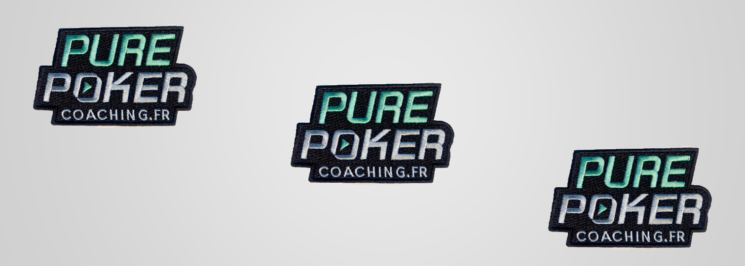 Combinaison d'écussons 100% brodés de 6cm sur 10cm pour les coaches de Pure Poker Coaching